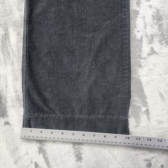 Vintage Eddie Bauer Pants Womens 8 Gray Stretch Corduroy Mid Rise Bootcut Grunge - Picture 13 of 14